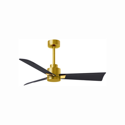 Alessandra Indoor / Outdoor Ceiling Fan in Brushed Brass/Matte Black (42-Inch).