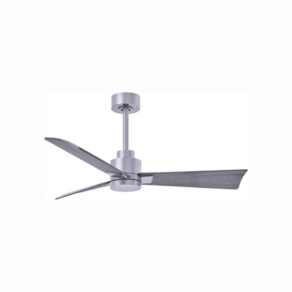 Alessandra Indoor / Outdoor Ceiling Fan in Brushed Nickel/Barn Wood (42-Inch).