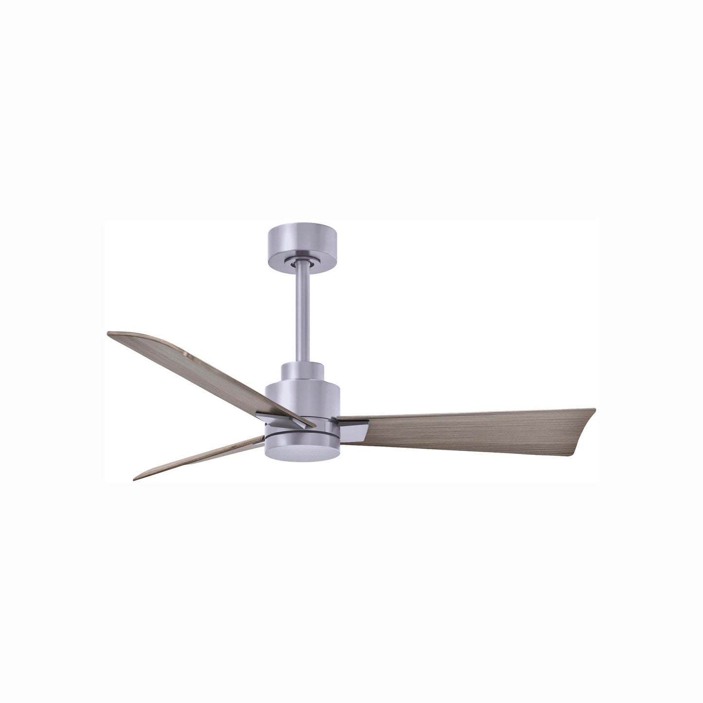 Alessandra Indoor / Outdoor Ceiling Fan in Brushed Nickel/Gray Ash (42-Inch).