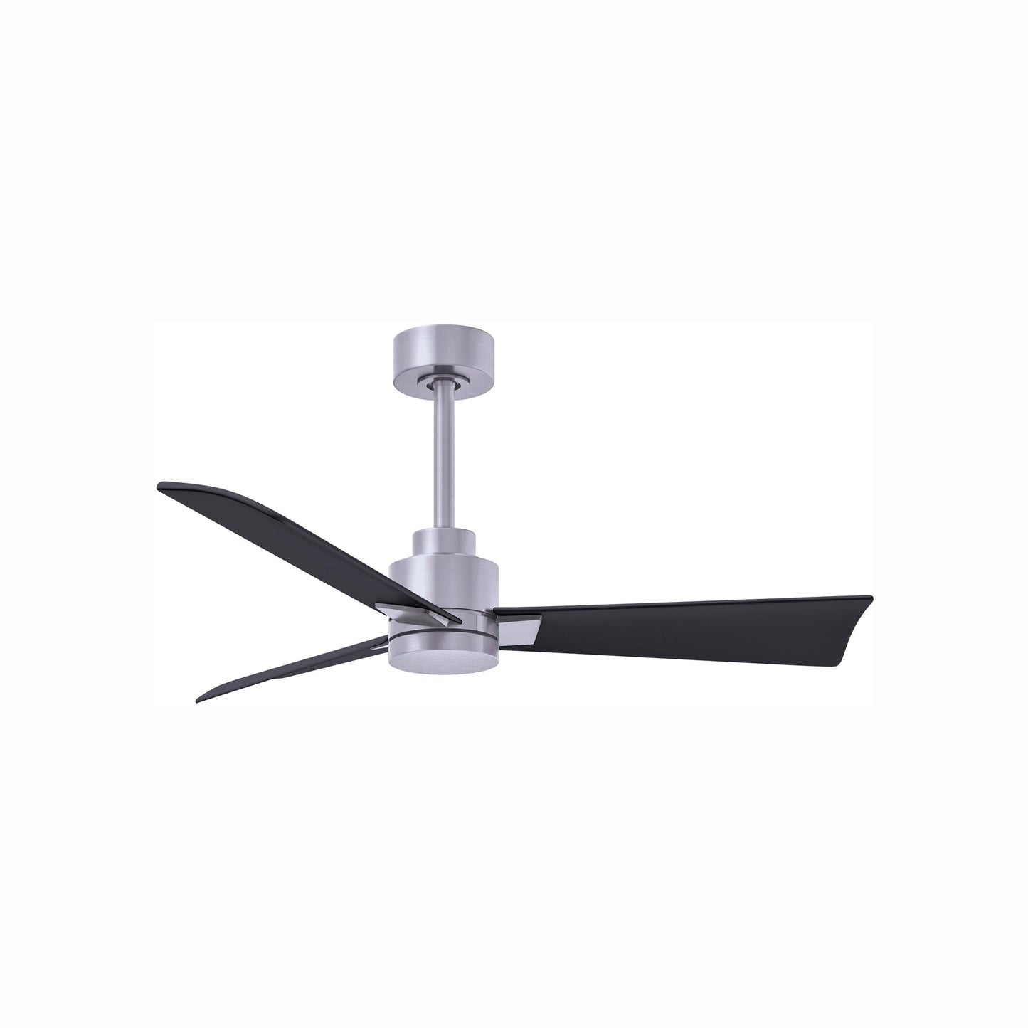 Alessandra Indoor / Outdoor Ceiling Fan in Brushed Nickel/Matte Black (42-Inch).