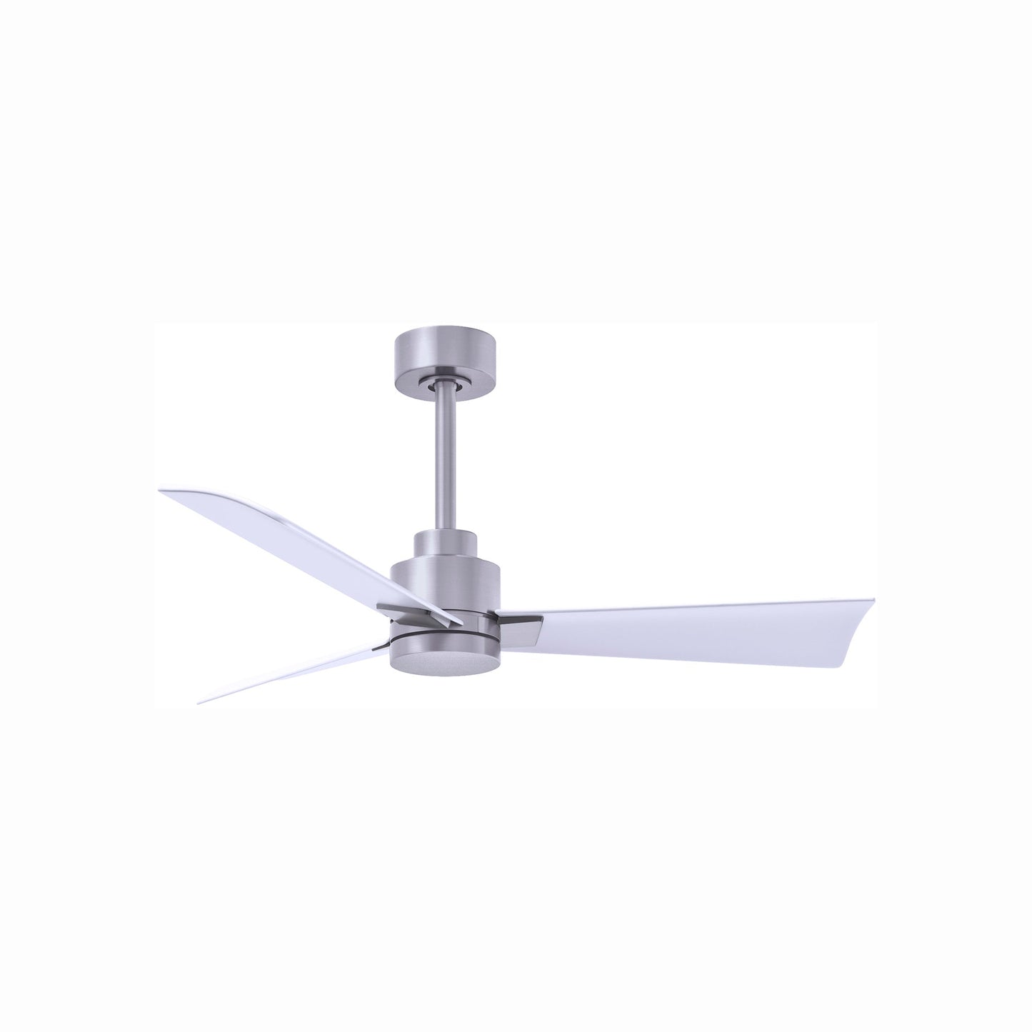 Alessandra Indoor / Outdoor Ceiling Fan in Brushed Nickel/Matte White (42-Inch).