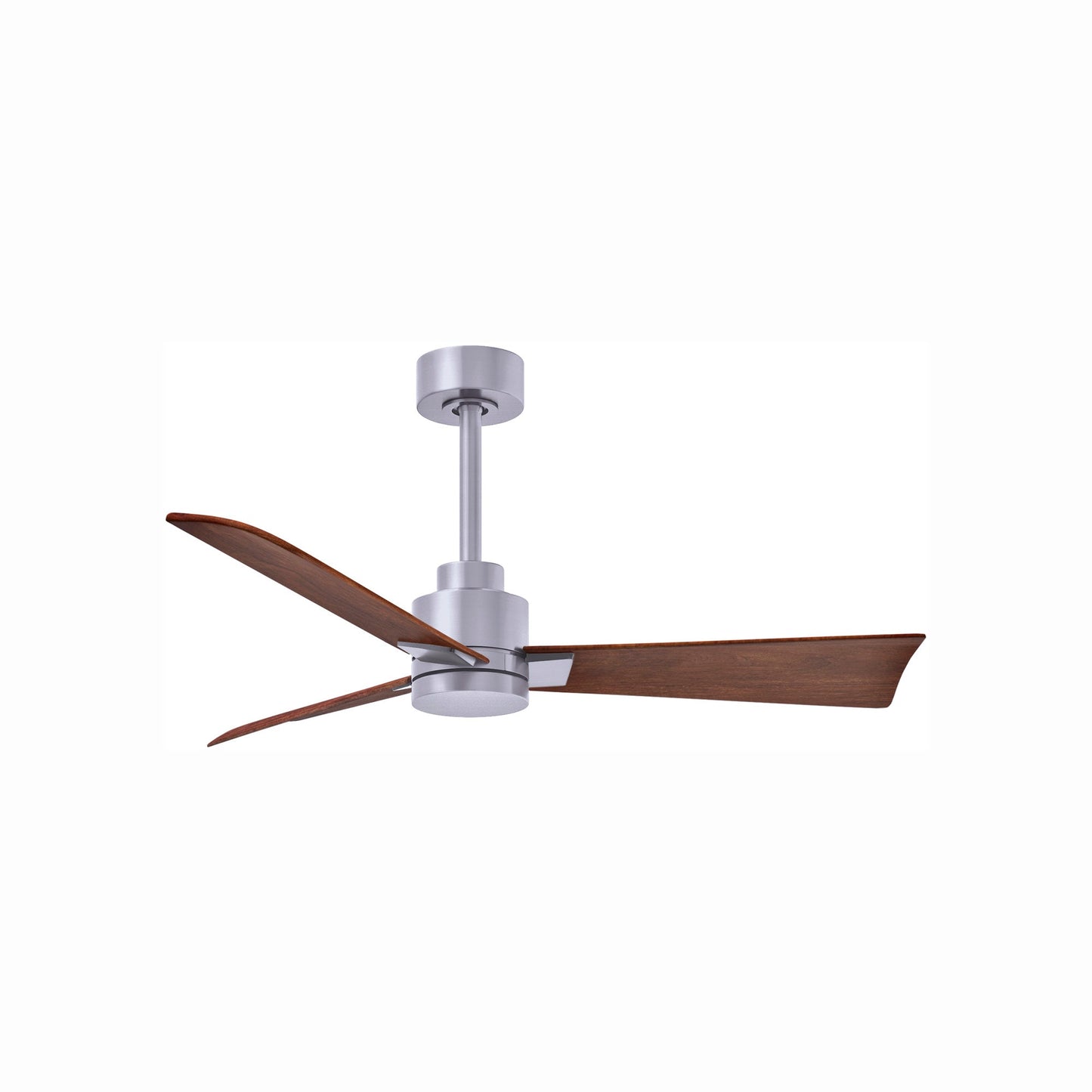 Alessandra Indoor / Outdoor Ceiling Fan in Brushed Nickel/Walnut (42-Inch).