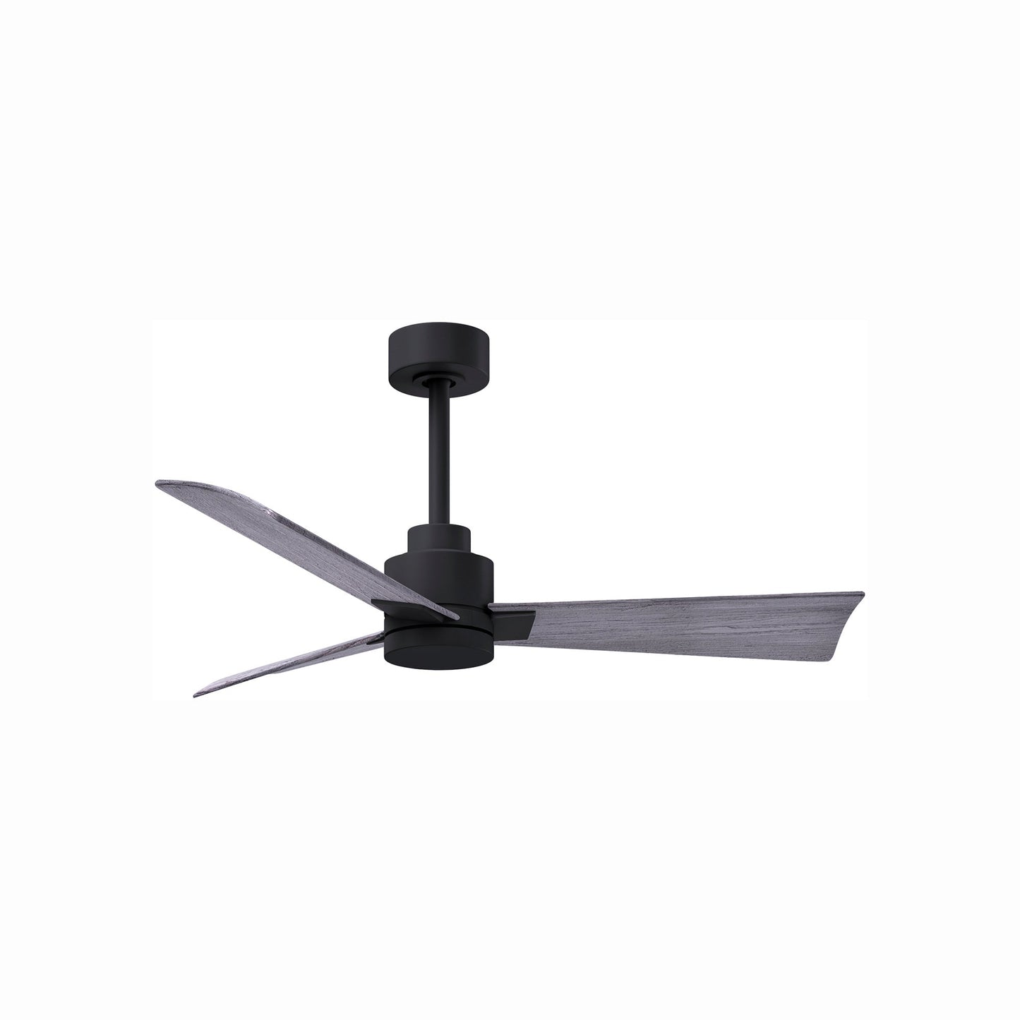 Alessandra Indoor / Outdoor Ceiling Fan in Matte Black/Barn Wood (42-Inch).