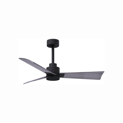 Alessandra Indoor / Outdoor Ceiling Fan in Matte Black/Barn Wood (42-Inch).