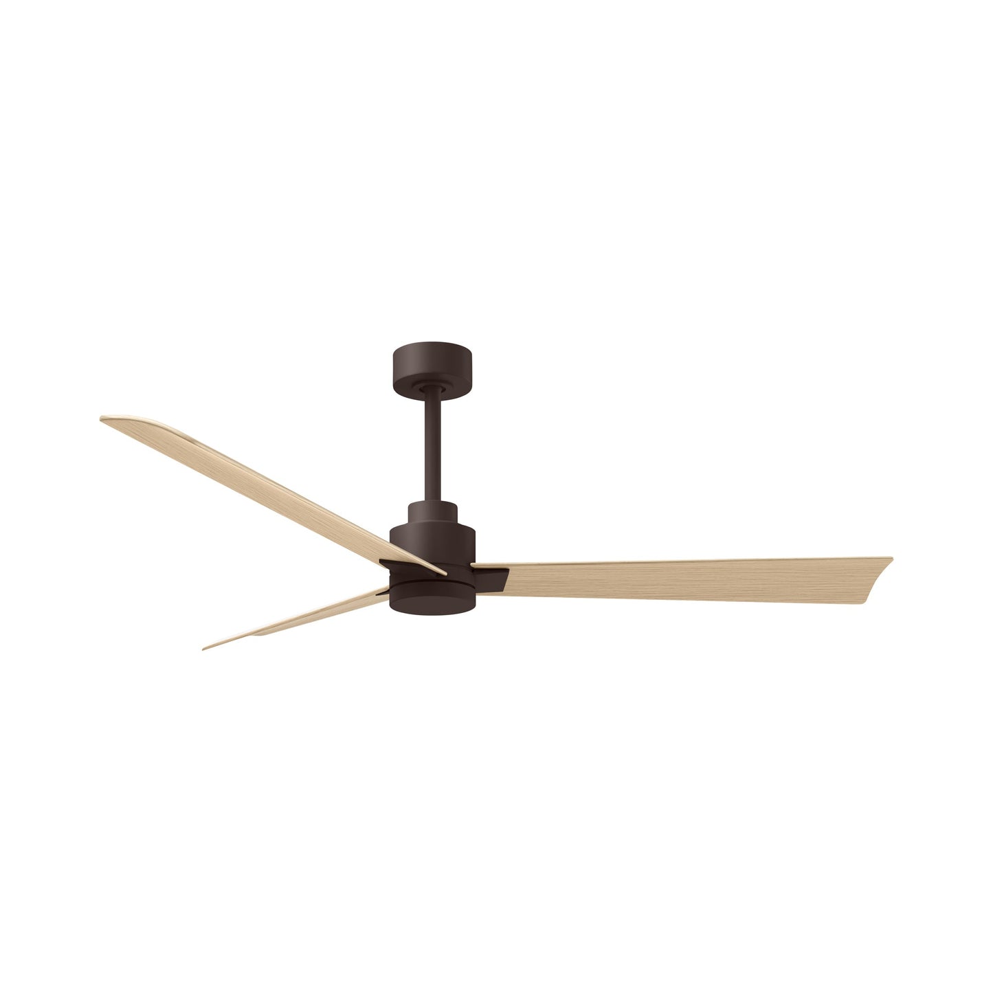 Alessandra Indoor / Outdoor Ceiling Fan in Textured Bronze/Light Maple Tone (56-Inch).
