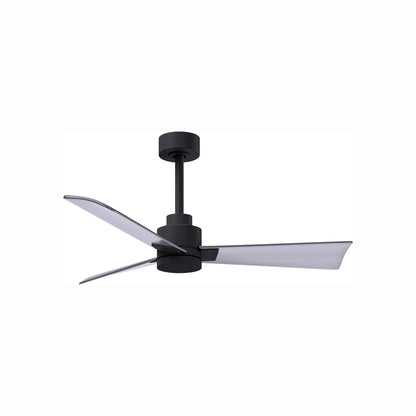 Alessandra Indoor / Outdoor Ceiling Fan in Matte Black/Brushed Nickel (42-Inch).