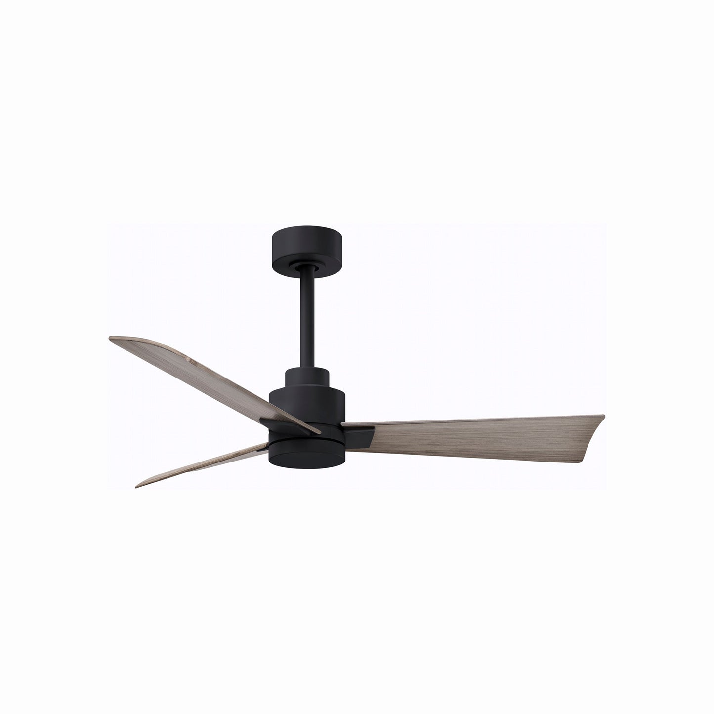 Alessandra Indoor / Outdoor Ceiling Fan in Matte Black/Gray Ash (42-Inch).