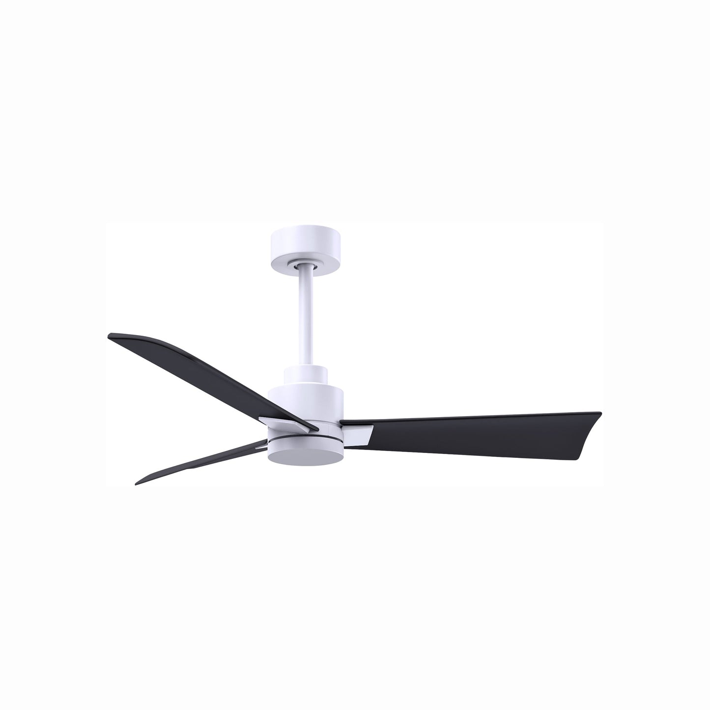 Alessandra Indoor / Outdoor Ceiling Fan in Matte White/Matte Black (42-Inch).