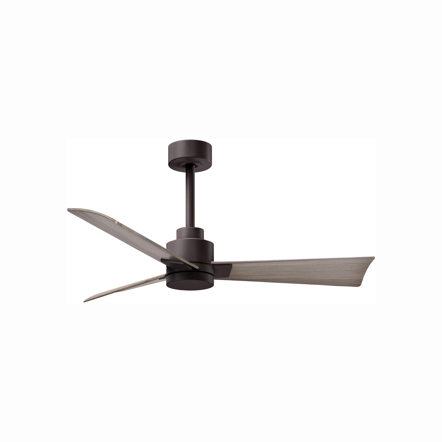 Alessandra Indoor / Outdoor Ceiling Fan in Textured Bronze/Gray Ash (42-Inch).