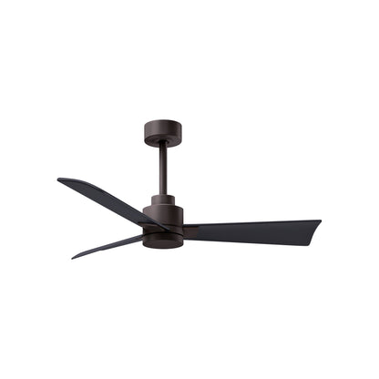 Alessandra Indoor / Outdoor Ceiling Fan in Textured Bronze/Matte Black (42-Inch).