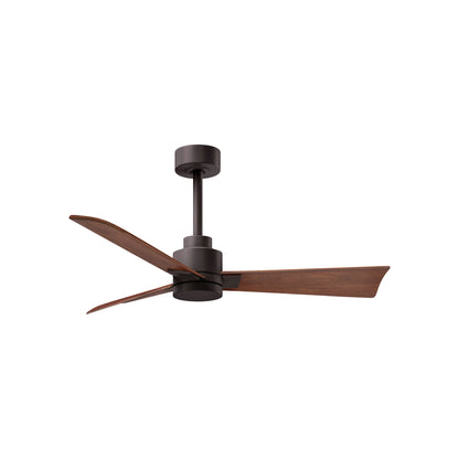 Alessandra Indoor / Outdoor Ceiling Fan in Textured Bronze/Walnut (42-Inch).