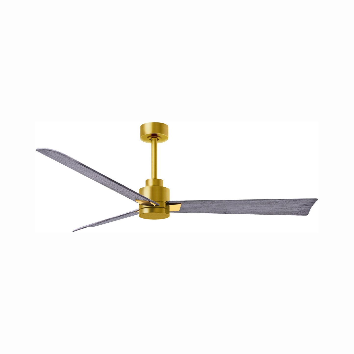 Alessandra Indoor / Outdoor Ceiling Fan in Brushed Brass/Barn Wood (56-Inch).