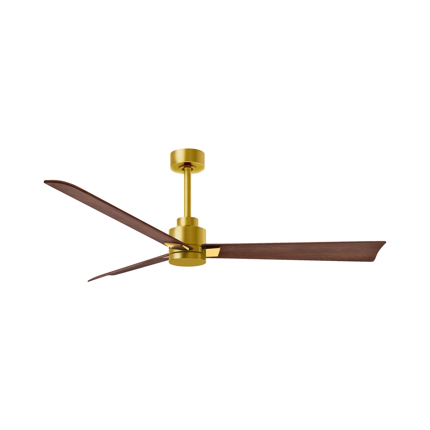 Alessandra Indoor / Outdoor Ceiling Fan in Brushed Brass/Walnut (56-Inch).