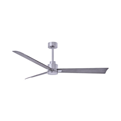 Alessandra Indoor / Outdoor Ceiling Fan in Brushed Nickel/Barn Wood (56-Inch).