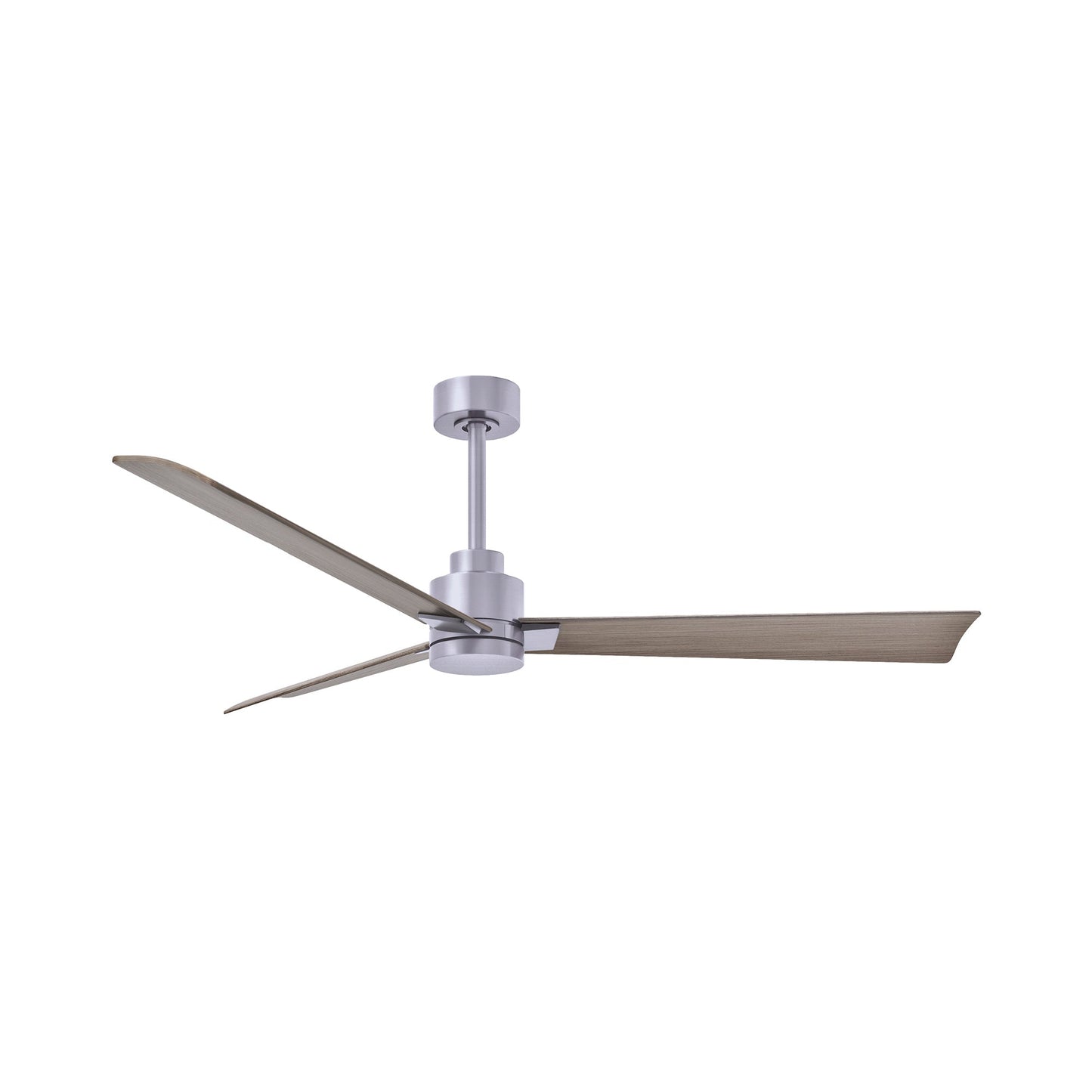 Alessandra Indoor / Outdoor Ceiling Fan in Brushed Nickel/Gray Ash (56-Inch).