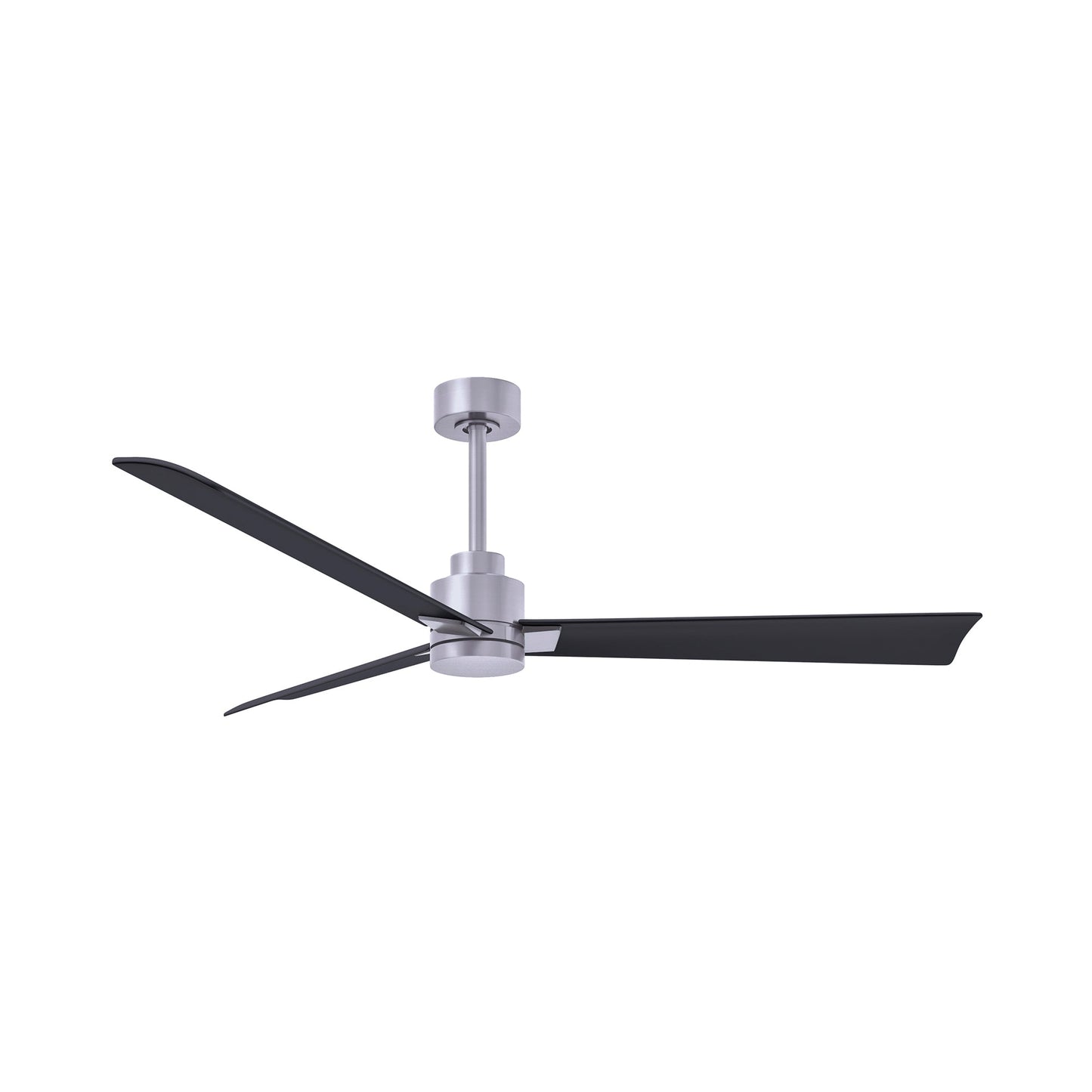 Alessandra Indoor / Outdoor Ceiling Fan in Brushed Nickel/Matte Black (56-Inch).