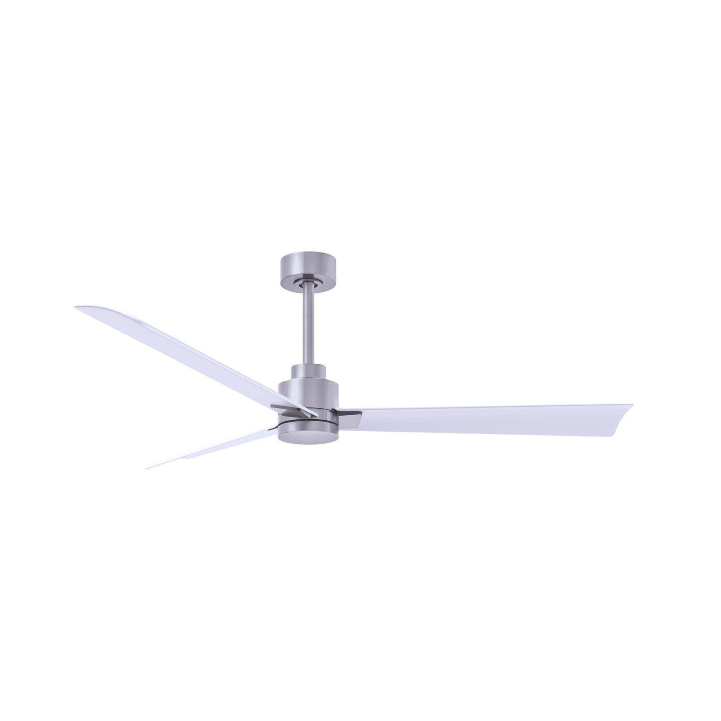 Alessandra Indoor / Outdoor Ceiling Fan in Brushed Nickel/Matte White (56-Inch).