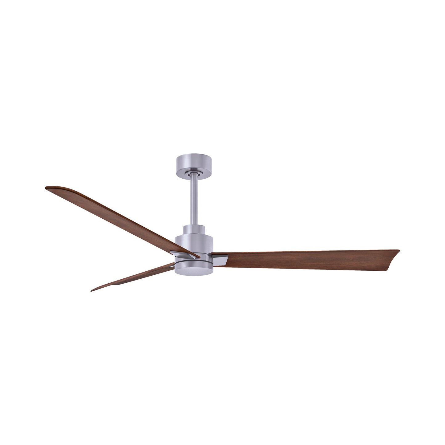 Alessandra Indoor / Outdoor Ceiling Fan in Brushed Nickel/Walnut (56-Inch).