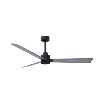 Alessandra Indoor / Outdoor Ceiling Fan in Matte Black/Barn Wood (56-Inch).