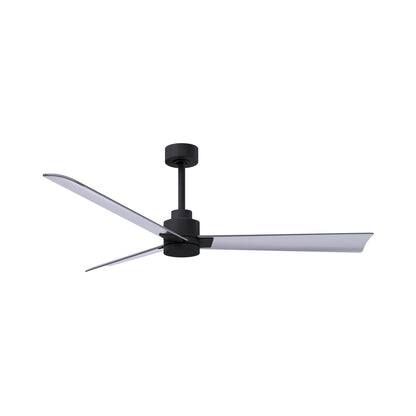 Alessandra Indoor / Outdoor Ceiling Fan in Matte Black/Brushed Nickel (56-Inch).