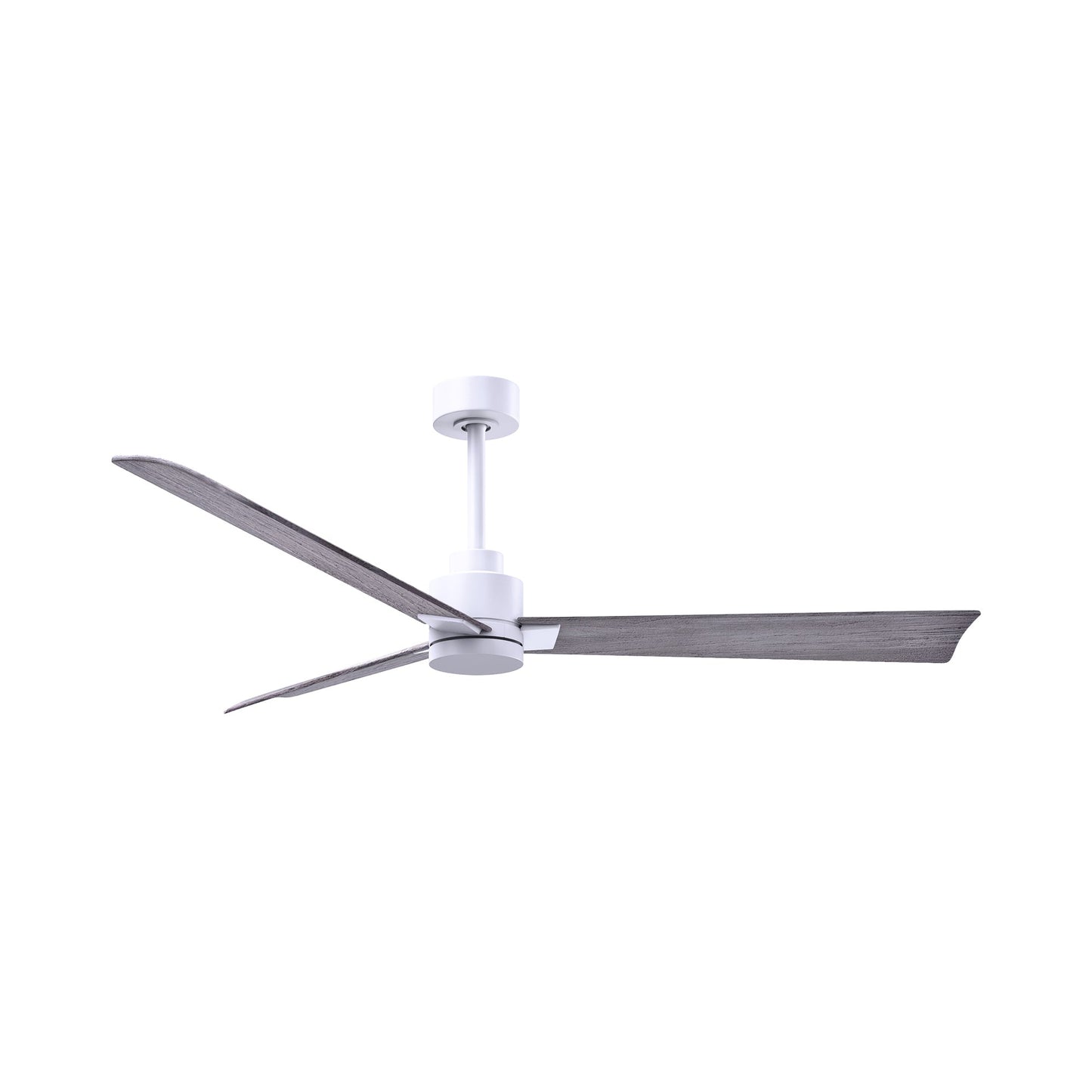 Alessandra Indoor / Outdoor Ceiling Fan in Matte White/Barn Wood (56-Inch).