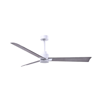 Alessandra Indoor / Outdoor Ceiling Fan in Matte White/Barn Wood (56-Inch).