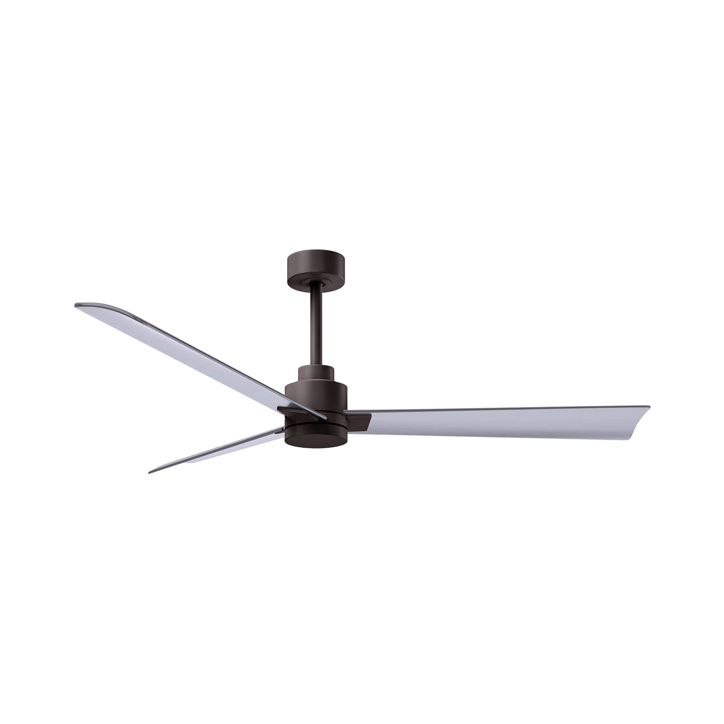 Alessandra Indoor / Outdoor Ceiling Fan in Textured Bronze/Brushed Nickel (56-Inch).