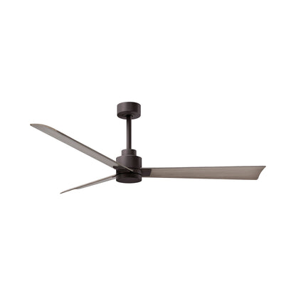 Alessandra Indoor / Outdoor Ceiling Fan in Textured Bronze/Gray Ash (56-Inch).