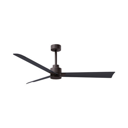 Alessandra Indoor / Outdoor Ceiling Fan in Textured Bronze/Matte Black (56-Inch).