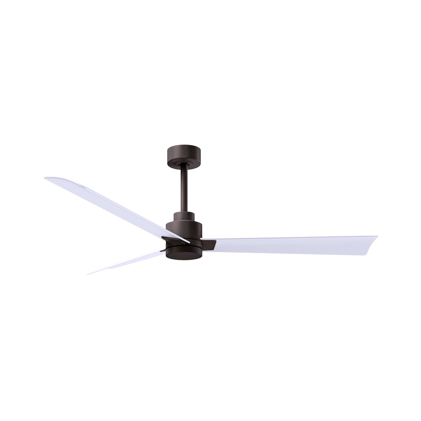 Alessandra Indoor / Outdoor Ceiling Fan in Textured Bronze/Matte White (56-Inch).