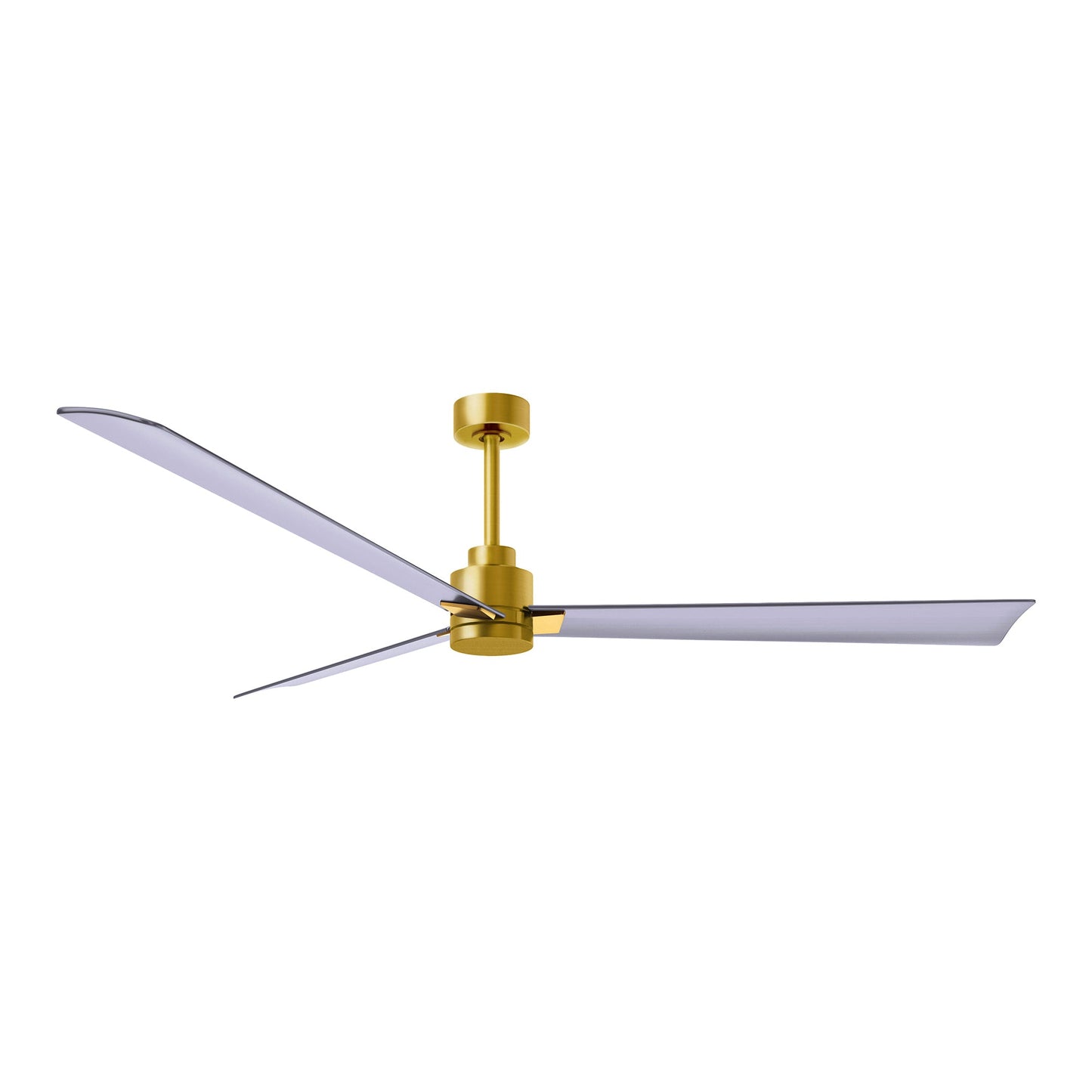 Alessandra Indoor / Outdoor Ceiling Fan in Brushed Brass/Brushed Nickel (72-Inch).