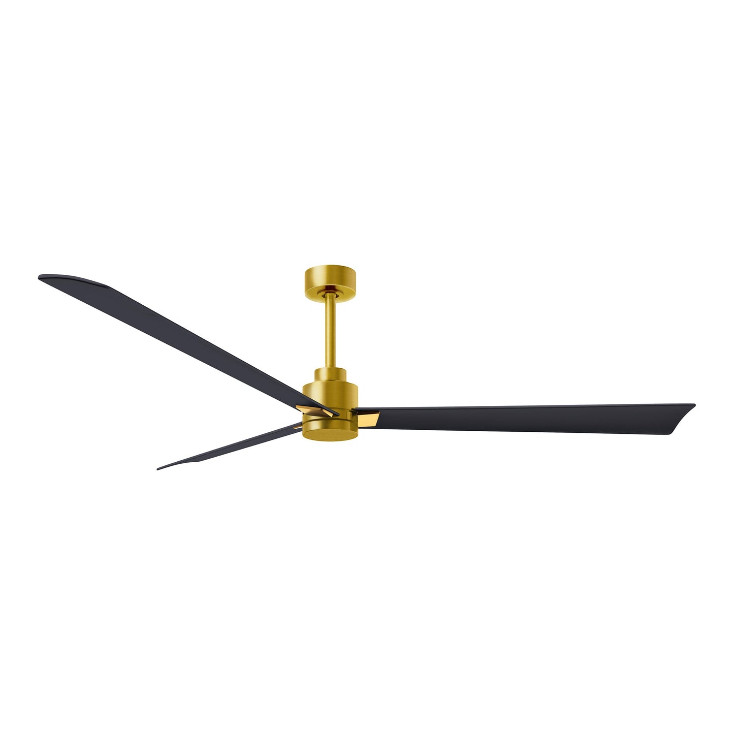 Alessandra Indoor / Outdoor Ceiling Fan in Brushed Brass/Matte Black (72-Inch).