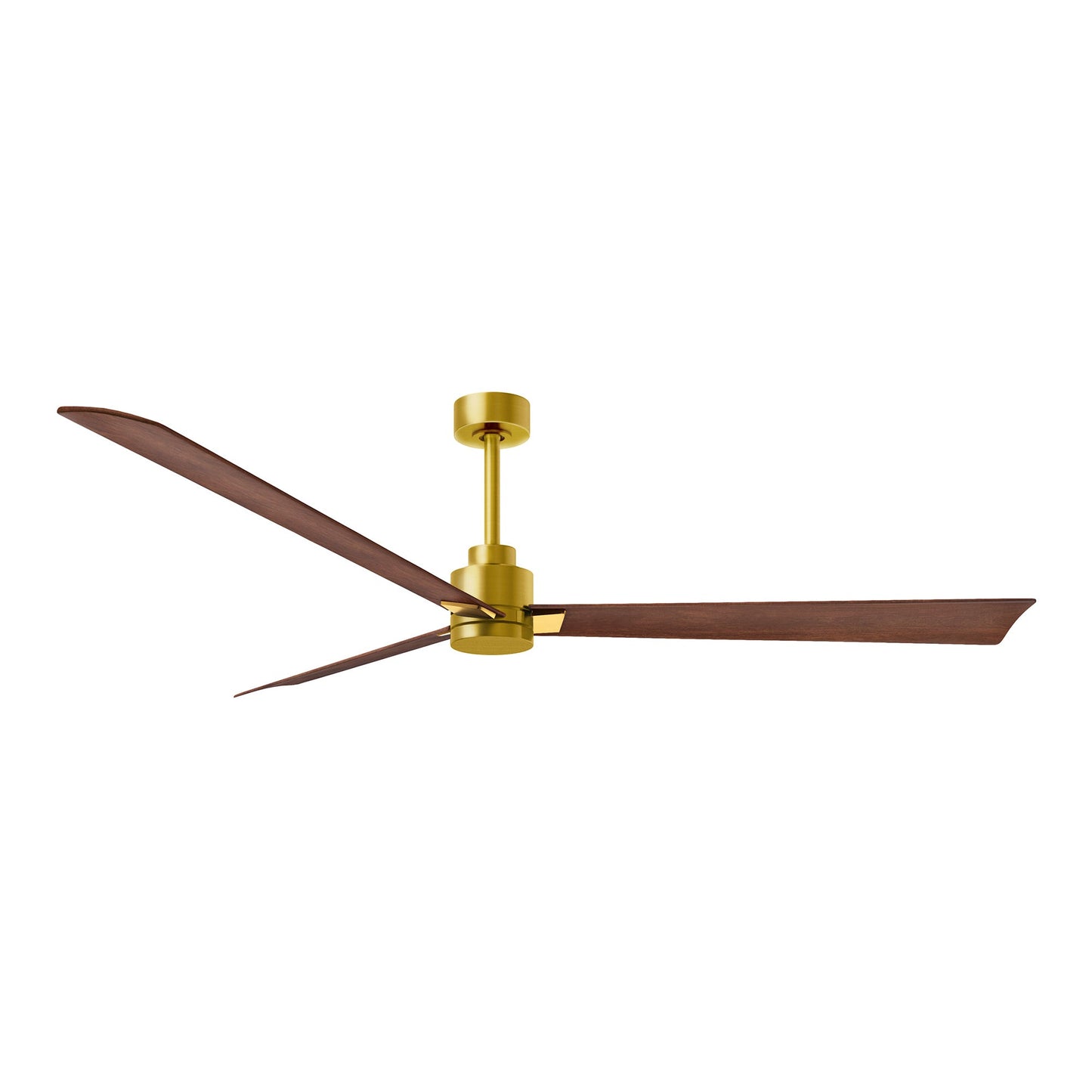 Alessandra Indoor / Outdoor Ceiling Fan in Brushed Brass/Walnut (72-Inch).