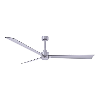 Alessandra Indoor / Outdoor Ceiling Fan in Brushed Nickel/Brushed Nickel (72-Inch).