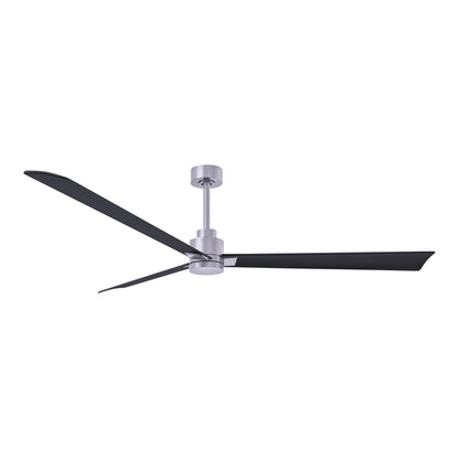 Alessandra Indoor / Outdoor Ceiling Fan in Brushed Nickel/Matte Black (72-Inch).