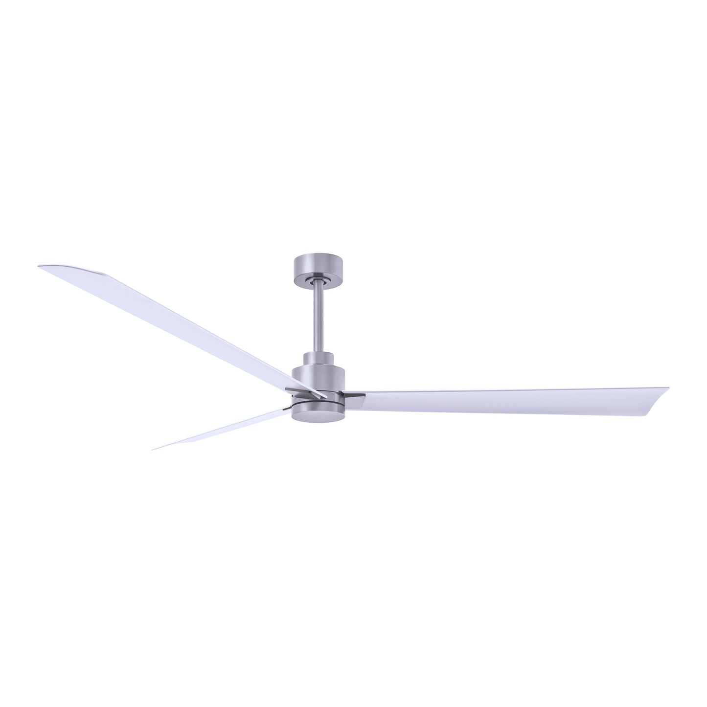 Alessandra Indoor / Outdoor Ceiling Fan in Brushed Nickel/Matte White (72-Inch).