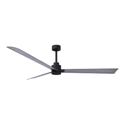 Alessandra Indoor / Outdoor Ceiling Fan in Matte Black/Barn Wood (72-Inch).