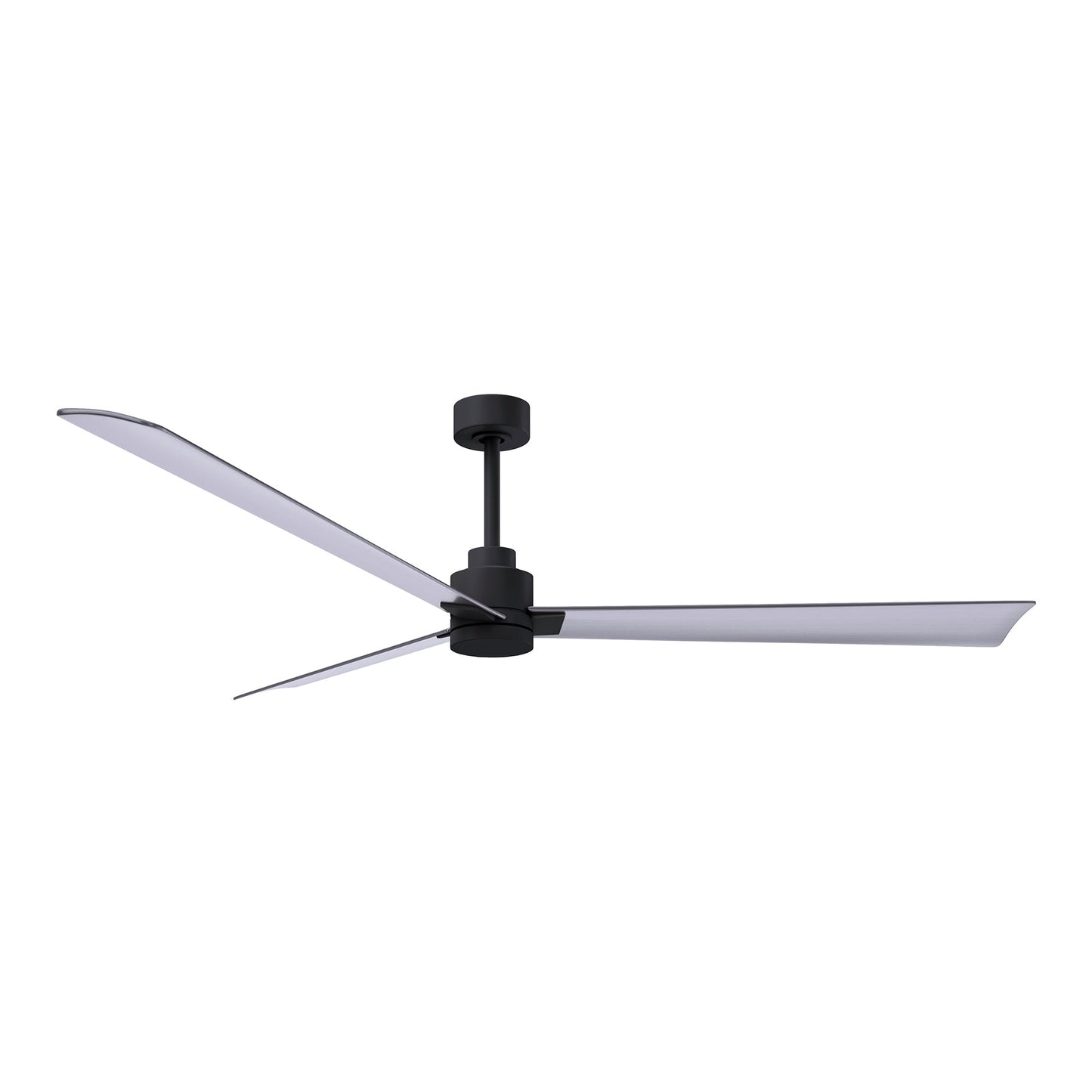 Alessandra Indoor / Outdoor Ceiling Fan in Matte Black/Brushed Nickel (72-Inch).