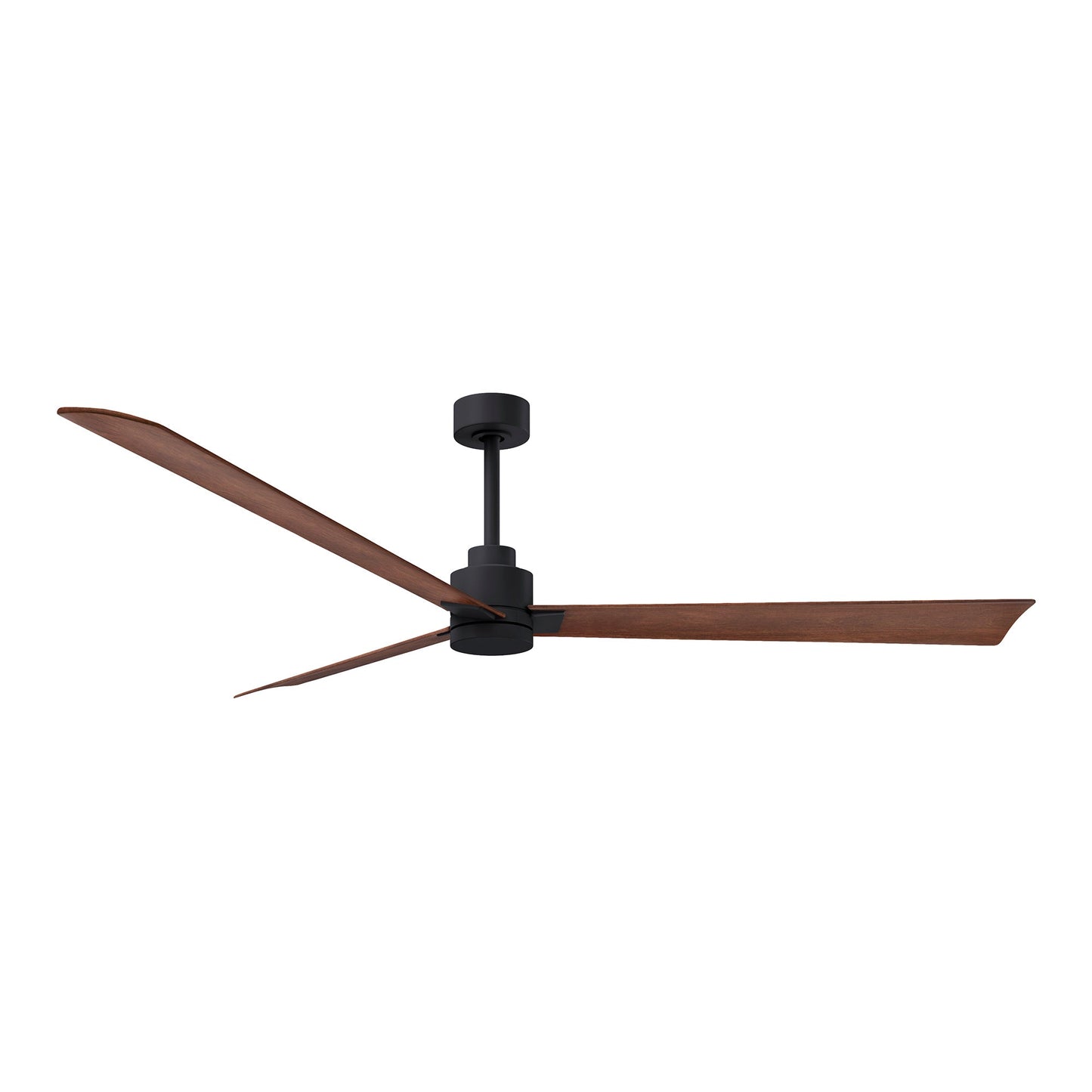 Alessandra Indoor / Outdoor Ceiling Fan in Matte Black/Walnut (72-Inch).