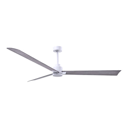 Alessandra Indoor / Outdoor Ceiling Fan in Matte White/Barn Wood (72-Inch).