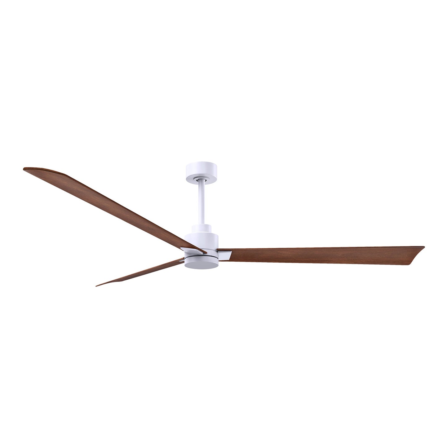 Alessandra Indoor / Outdoor Ceiling Fan in Matte White/Walnut (72-Inch).