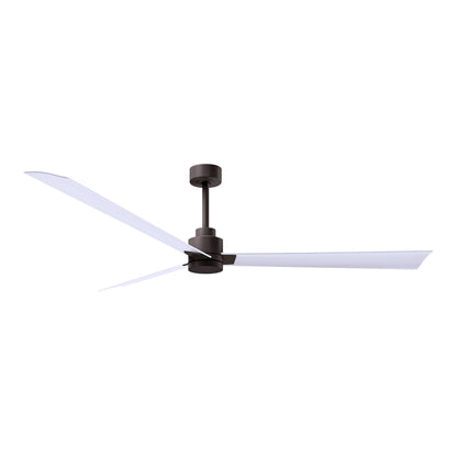 Alessandra Indoor / Outdoor Ceiling Fan in Textured Bronze/Matte White (72-Inch).