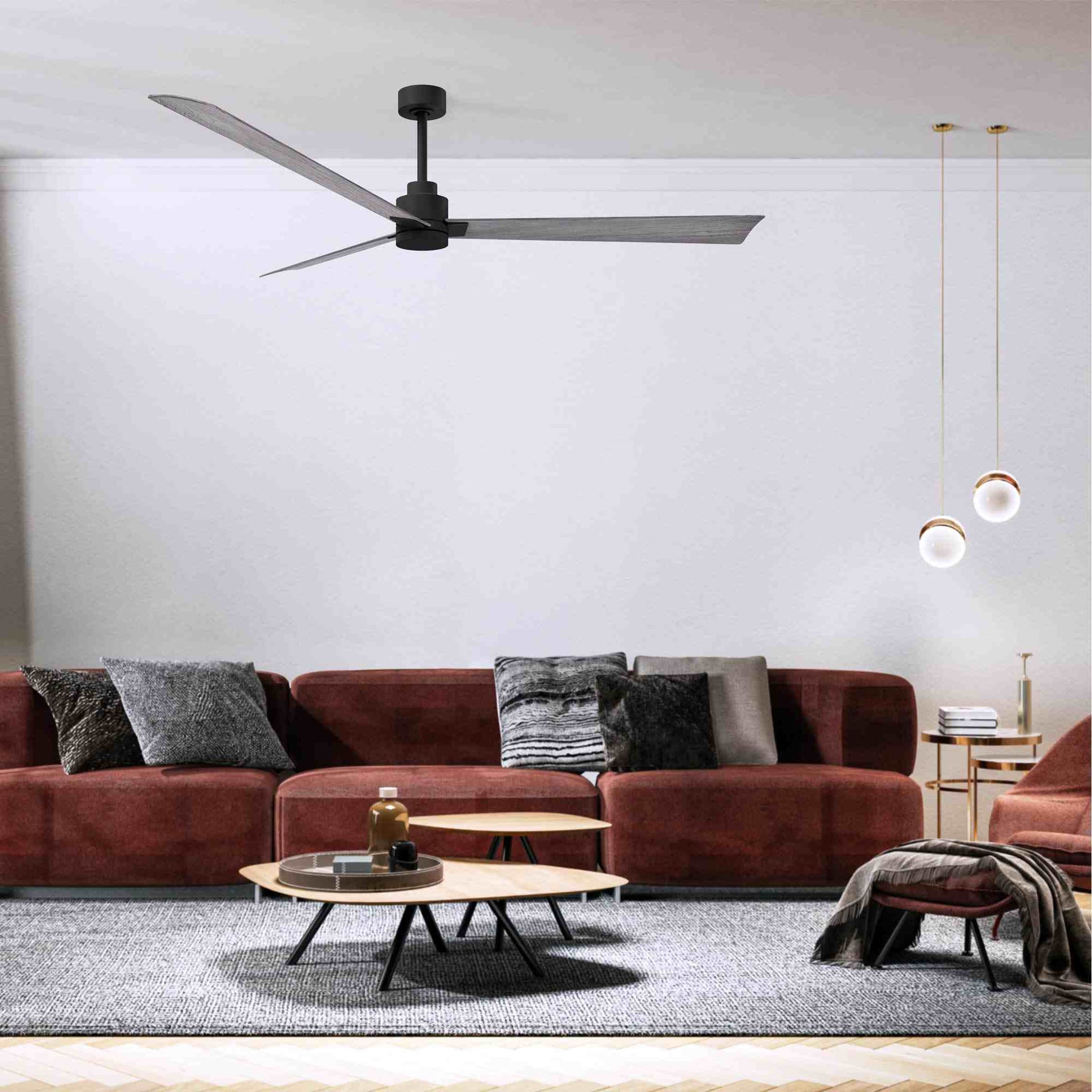 Alessandra Indoor / Outdoor Ceiling Fan in living room.