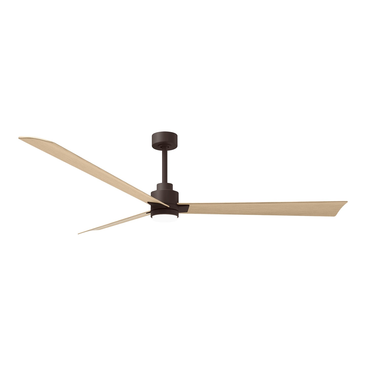 Alessandra Indoor / Outdoor LED Ceiling Fan in Textured Bronze/Light Maple Tone (72-Inch).