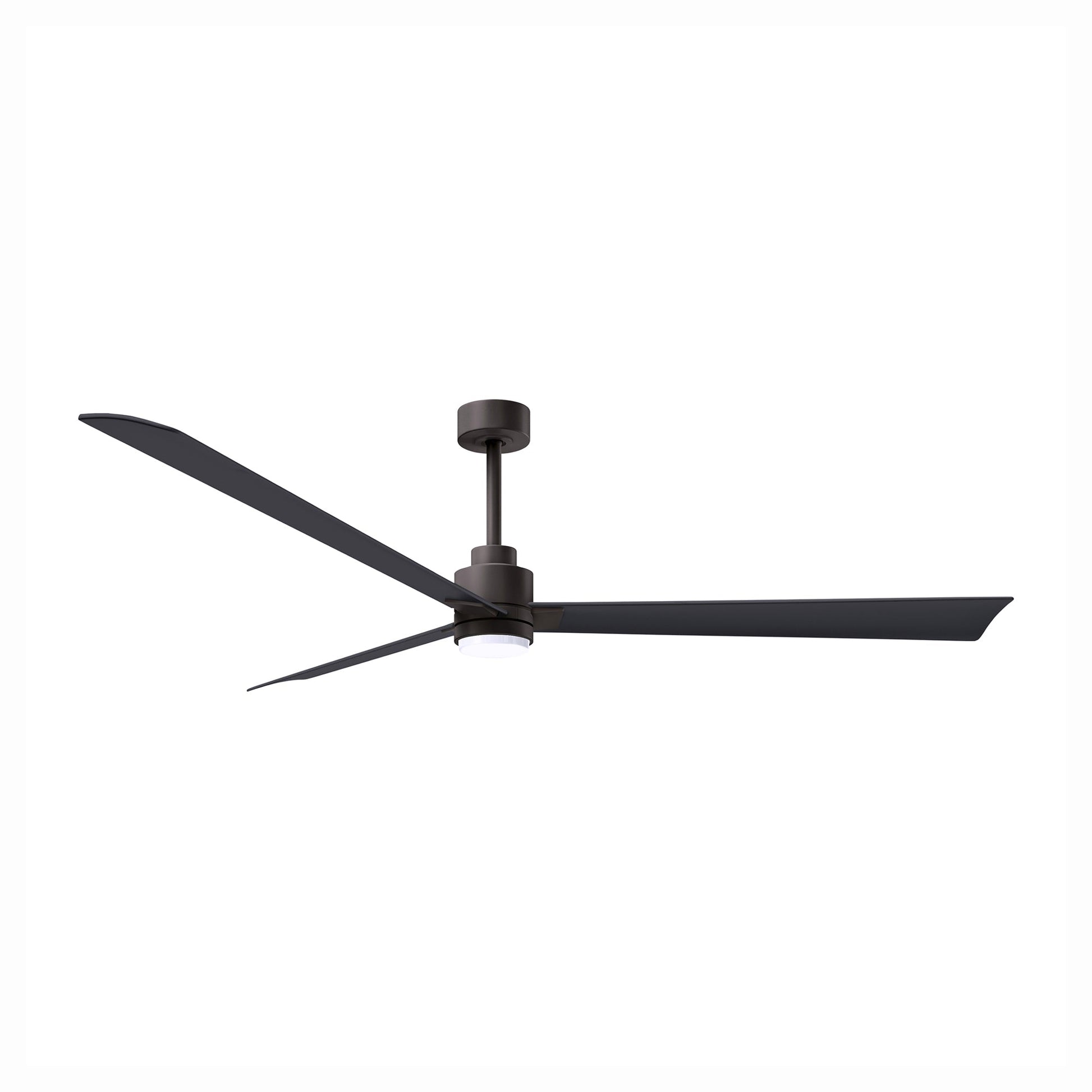 Alessandra Indoor / Outdoor LED Ceiling Fan in Textured Bronze/Matte Black (72-Inch).