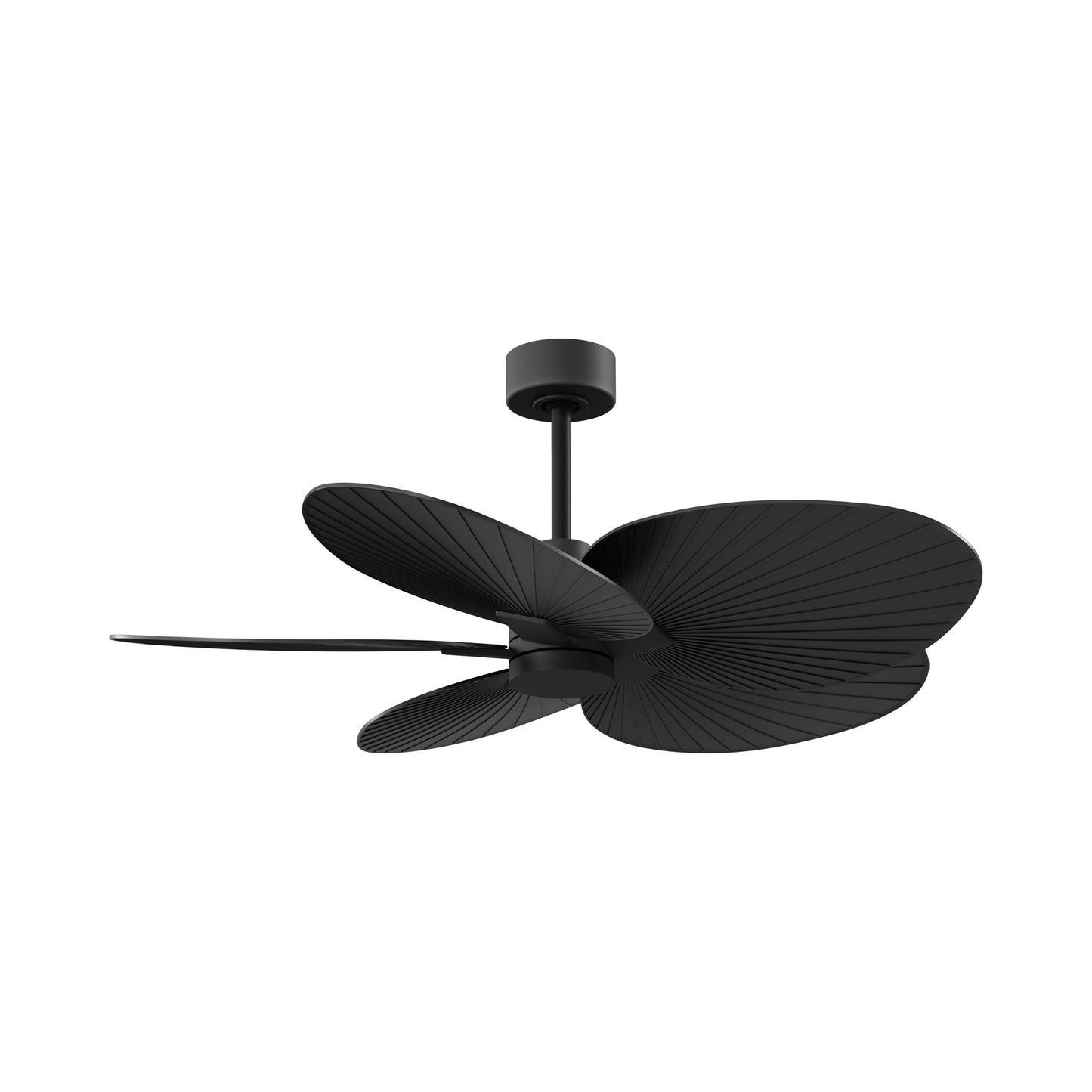 Alessandra Tropical Ceiling Fan in Matte Black/Matte Black.
