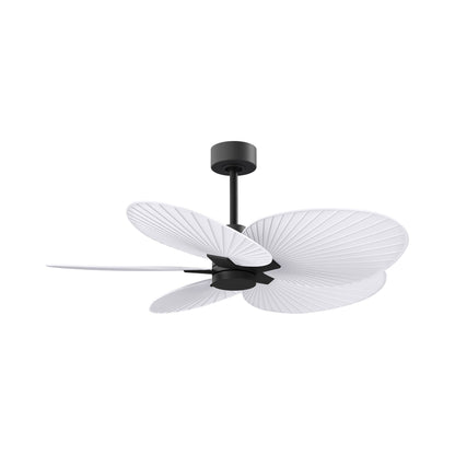 Alessandra Tropical Ceiling Fan in Matte Black/Matte White.