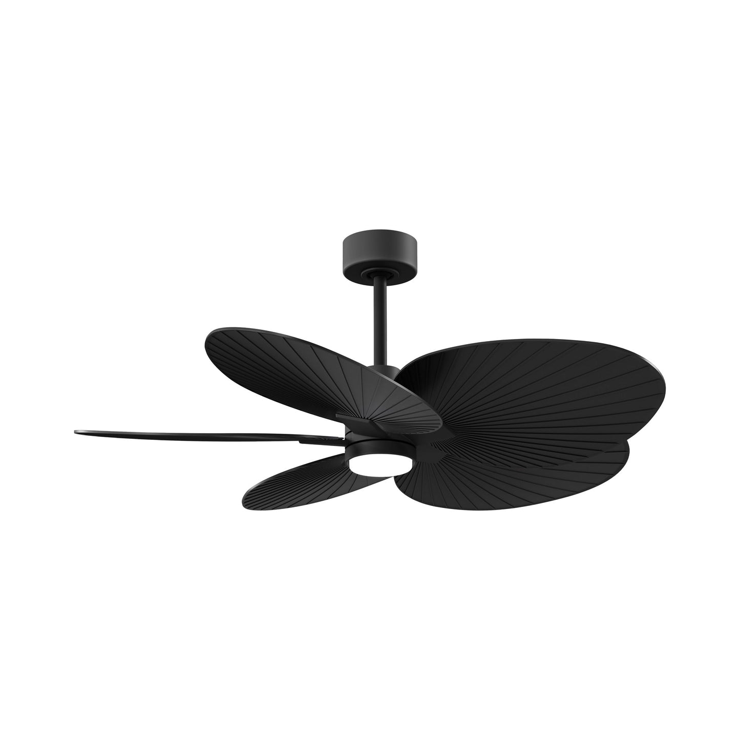 Alessandra Tropical LED Ceiling Fan in Matte Black/Matte Black.