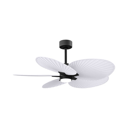 Alessandra Tropical LED Ceiling Fan in Matte Black/Matte White.