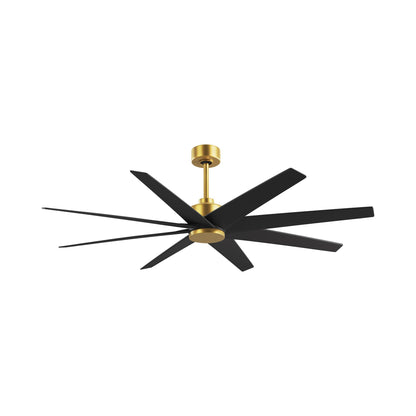 Ariella Ceiling Fan in Brushed Brass/Matte Black.